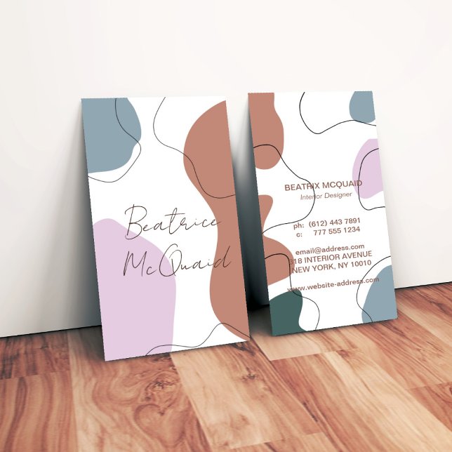 Tarjeta de presentación de resumen de Moda moderna (Abstract design for a variety of small businesses)