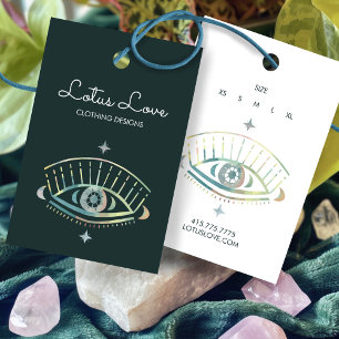 Tarjeta de presentación de ropa y joyería con etiq