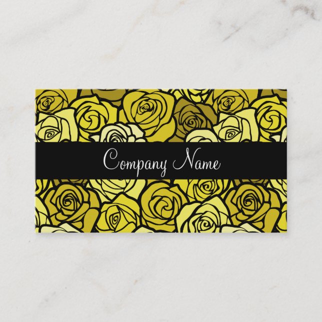 Tarjeta de presentación de rosas amarillas (Anverso)