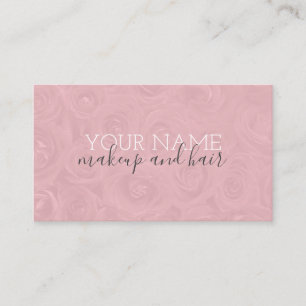 Tarjeta de presentación de rosas cúrcuma y maquill