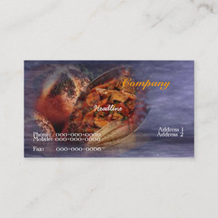 Tarjeta de presentación de salchicha ahumada