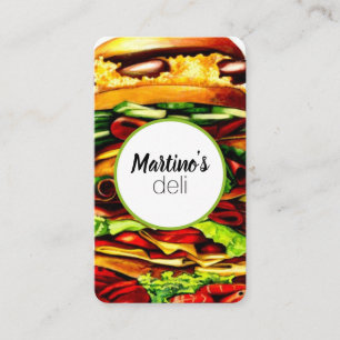 tarjeta de presentación de sandwich