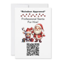 Tarjeta de presentación de Santa Claus con dos car