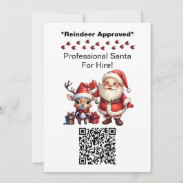 Tarjeta de presentación de Santa Claus con dos car