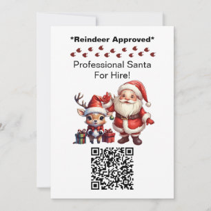 Tarjeta de presentación de Santa Claus con dos car