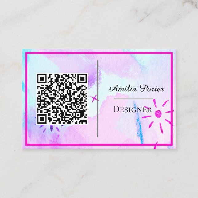Tarjeta de presentación de script del Diseñador de (Anverso)