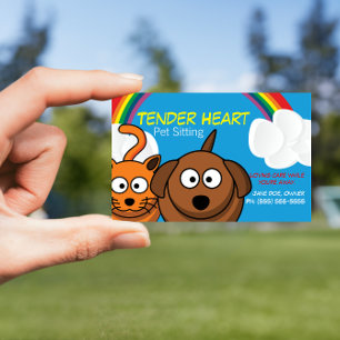 Tarjeta de presentación de servicio de Mascota a d