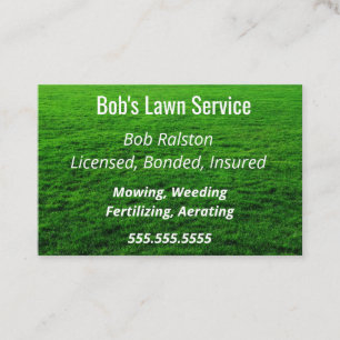 Tarjeta de presentación de servicio Lawn
