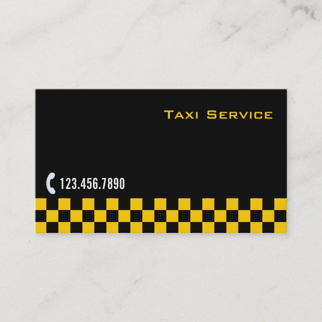 Tarjeta de presentación de servicio Taxi/Limo de b (Anverso)