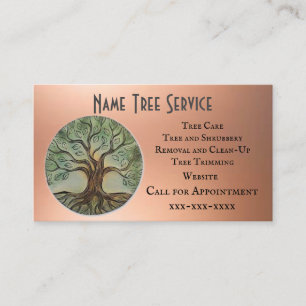 Tarjeta de presentación de servicios de árbol