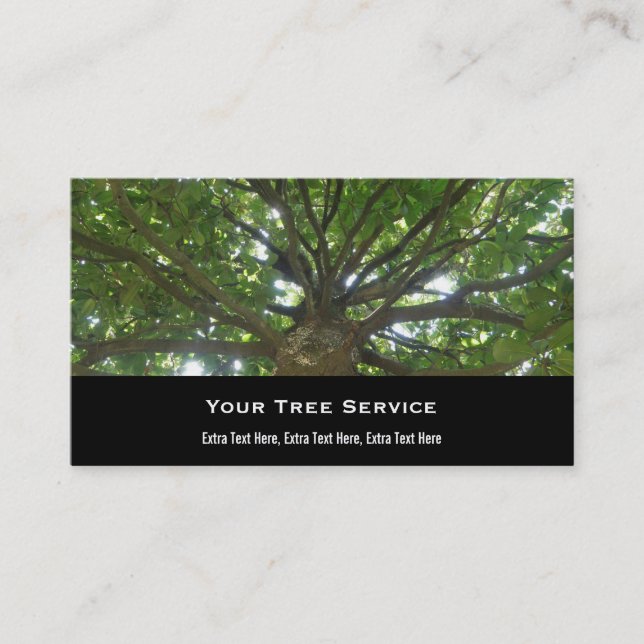 Tarjeta de presentación de servicios de árbol (Anverso)