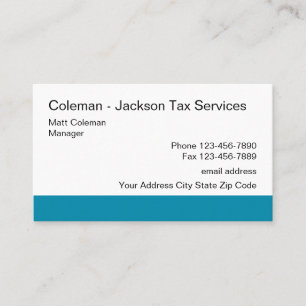 Tarjeta de presentación de servicios de contabilid