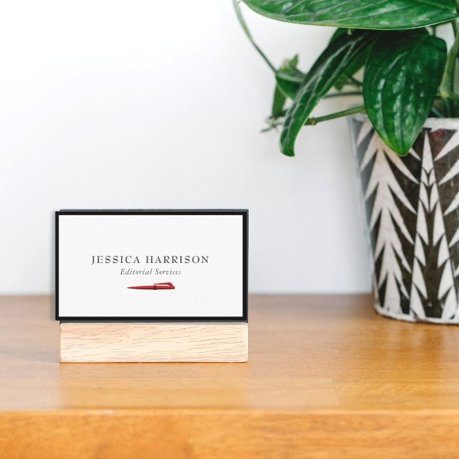 Tarjeta de presentación de Servicios de edición de (Business Card Editorial Services)