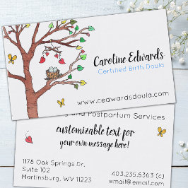 Tarjeta de presentación de Servicios de Embarazo D