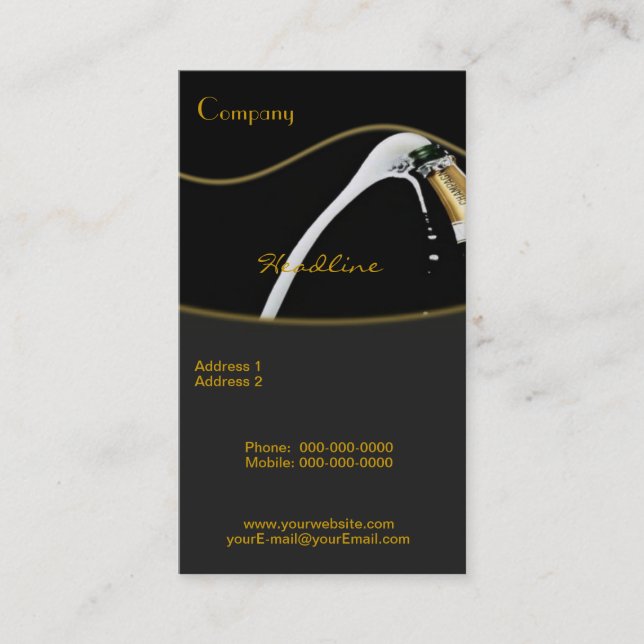 Tarjeta de presentación de servicios de fiesta (Anverso)