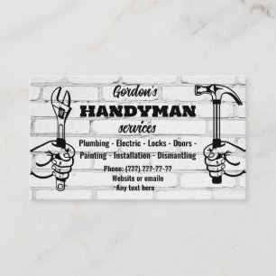 Tarjeta de presentación de Servicios de Handyman