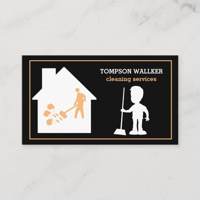 Tarjeta de presentación de servicios de limpieza (Anverso)