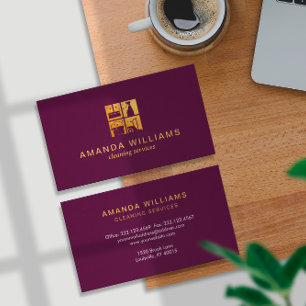 Tarjeta de presentación de servicios de limpieza G