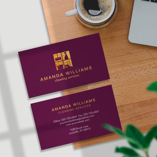 Tarjeta de presentación de servicios de limpieza G (Subido por el creador)