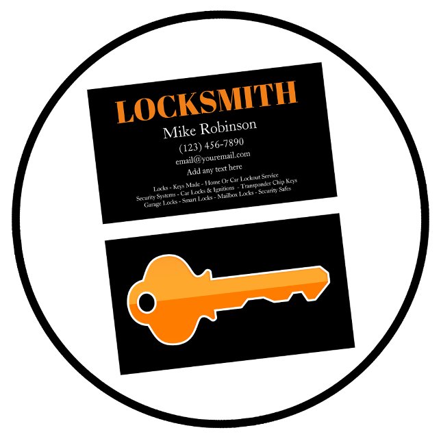 Tarjeta de presentación de Servicios de Locksmith  (Locksmith)