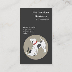Tarjeta de presentación de servicios de mascota