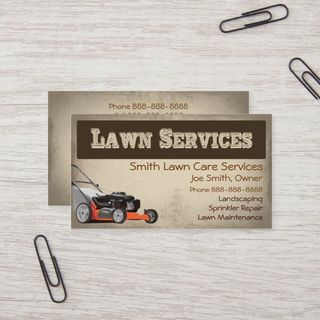Tarjeta de presentación de servicios de paisajismo (Anverso/Reverso In Situ)