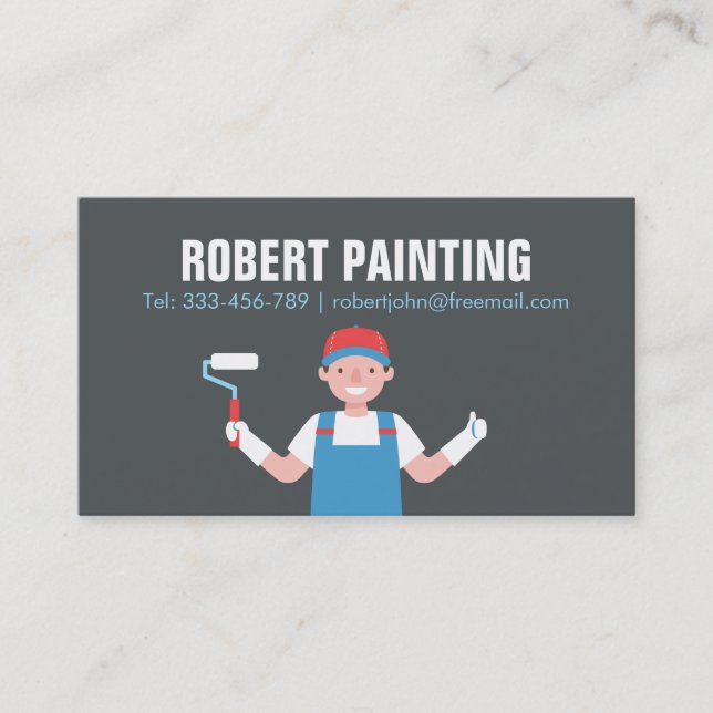 Tarjeta de presentación de Servicios de pintado Cu (Anverso)