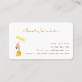 tarjeta de presentación de servicios de pintura ed