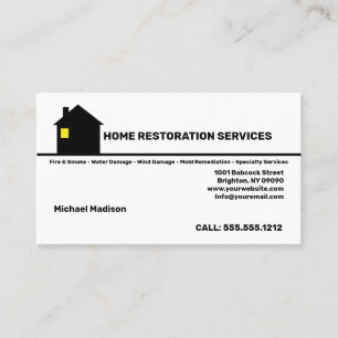 Tarjeta de presentación de Servicios de restauraci