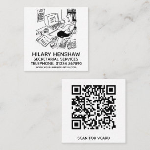 Tarjeta de presentación de servicios de secretaría