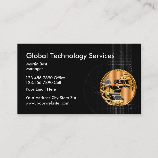 Tarjeta de presentación de servicios de tecnología (Anverso)