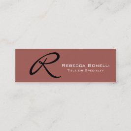 Tarjeta de presentación de Skinny Redwood Monogram