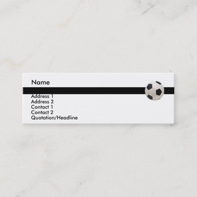 Tarjeta de presentación de Soccer Ball (Anverso)