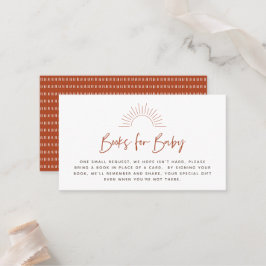 Tarjeta de presentación de solicitud de libro Boho