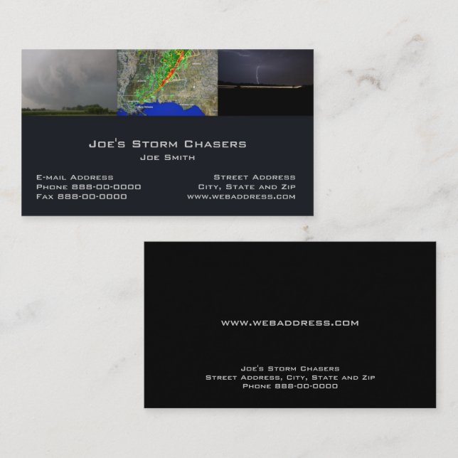 Tarjeta de presentación de Storm Chaser (Anverso / Reverso)