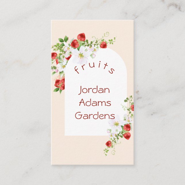 Tarjeta de presentación de Strawberry Garlands (Anverso)