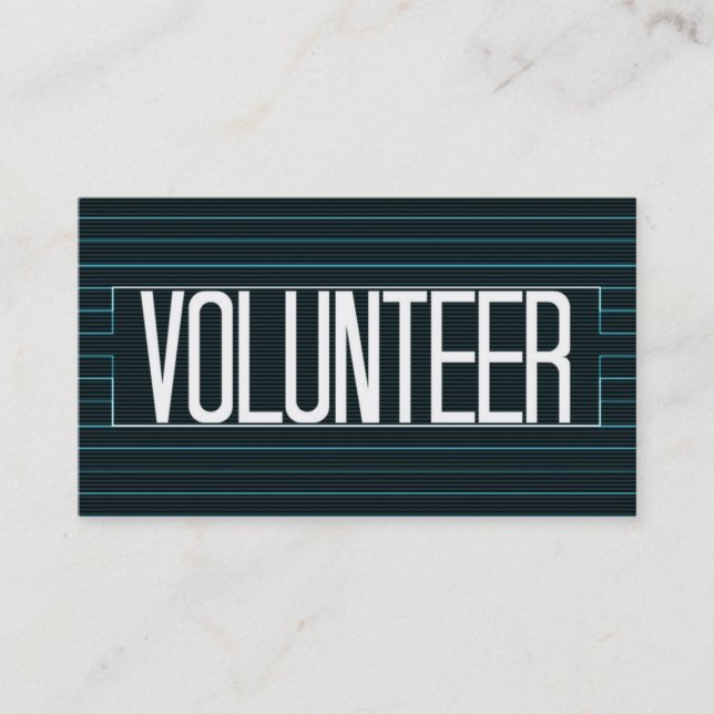 Tarjeta de presentación de Stripe Elegante Volunta (Anverso)