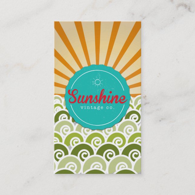 Tarjeta de presentación de Sunshine Vintage Compan (Anverso)