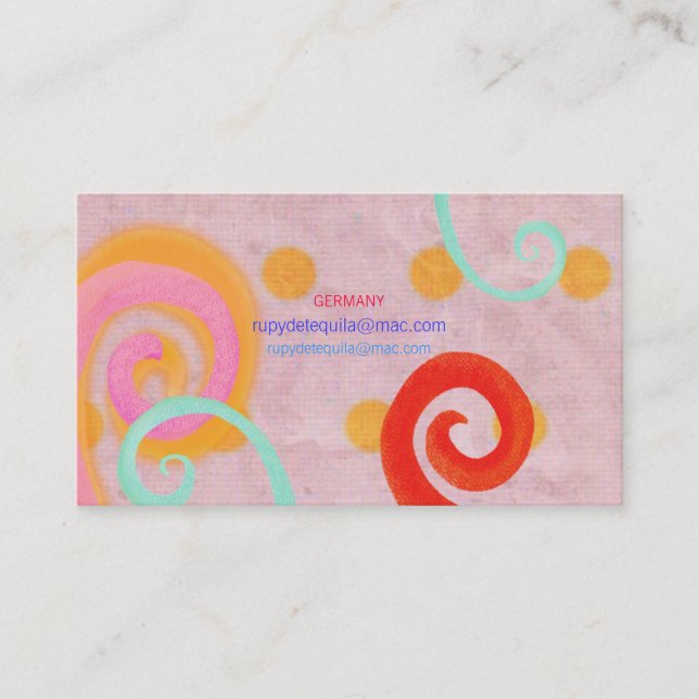 Tarjeta de presentación de Swirls Cuta (Anverso)
