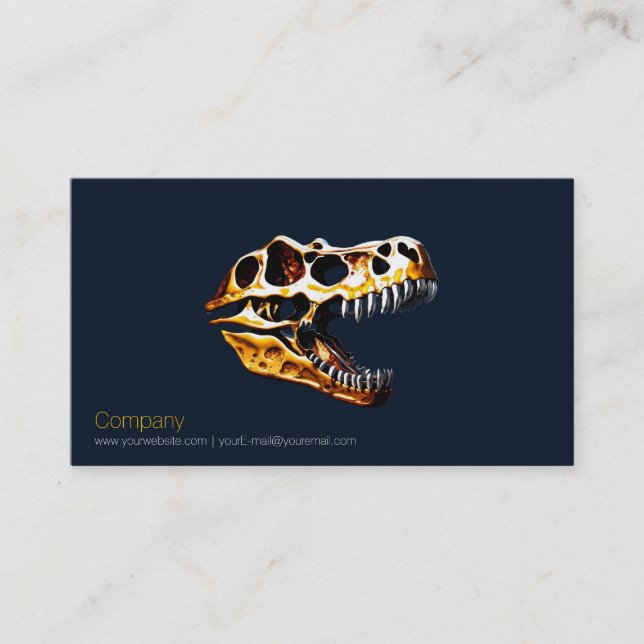 Tarjeta de presentación de T Rex Skull (Anverso)