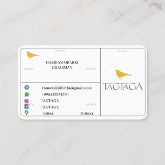 Tarjeta de presentación de TAGTAGA