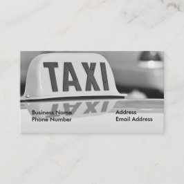 Tarjeta de presentación de Taxi Cab Driver Service
