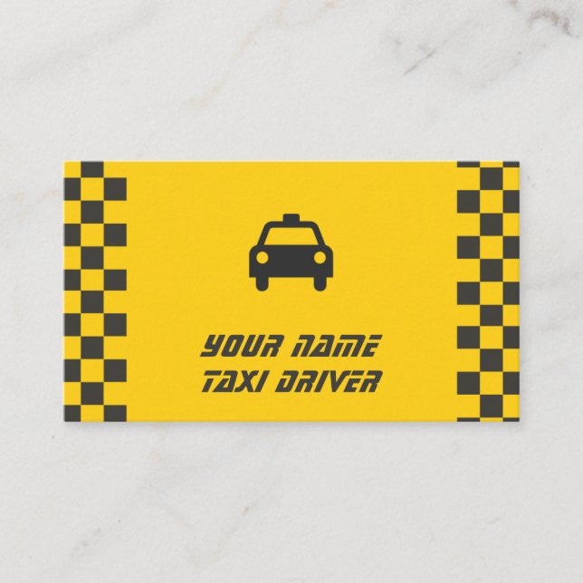 Tarjeta de presentación de Taxi Service (Anverso)