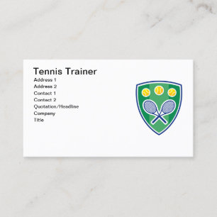 Tarjeta de presentación de tenis