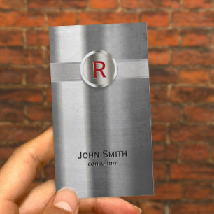 Tarjeta de presentación de texto Metalizado de mon