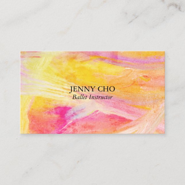 Tarjeta de presentación de textura de pintura dora (Anverso)