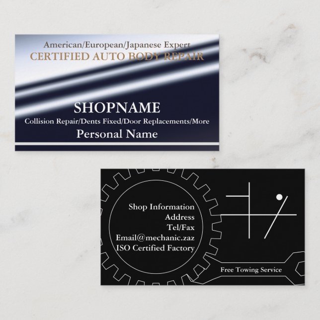 Tarjeta de presentación de Tienda Automática (Anverso / Reverso)