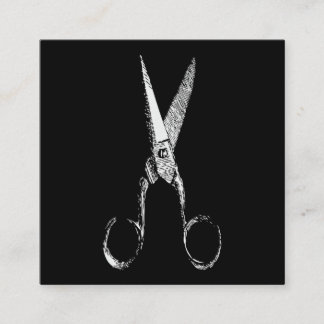 Tarjeta de presentación de tijeras de vintage Barb