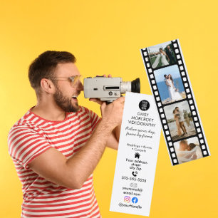 Tarjeta de presentación de tira de película de vid