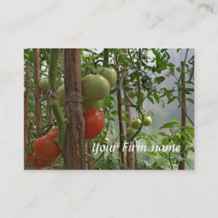 Tarjeta de presentación de tomates